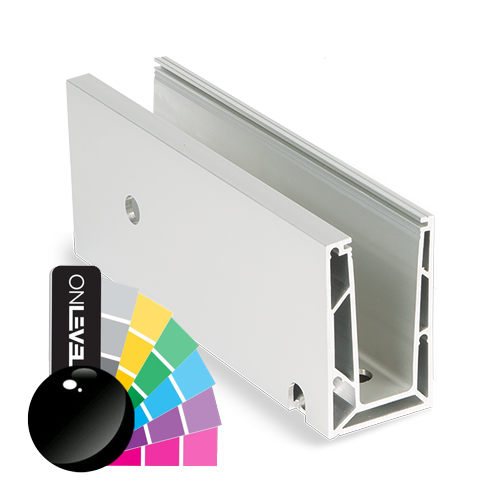 TL-6501 Glass profile L=5000mm alum. RAL shiny