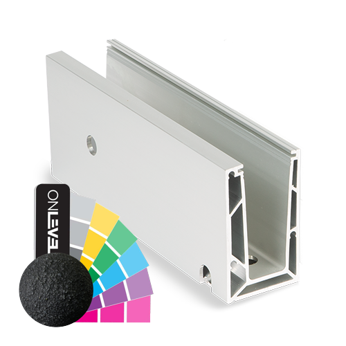 TL-6501 Glass profile  L=5000mm aluminum RAL struct.