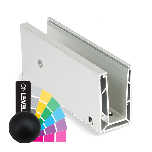 TL-6501 Glass profile  L=5000mm aluminum RAL matt