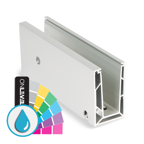 TL-6501 Glass profile  L=5000mm aluminum ARMOR RAL