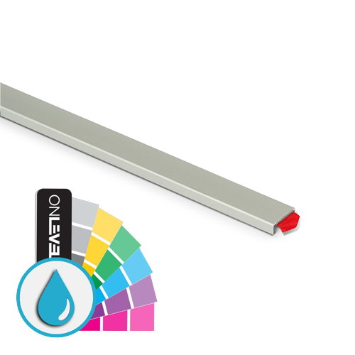 Glass edge protection for glass 10-11.5mm L=2000mm, aluminum ARMOR RAL (incl. glass mounting tape)