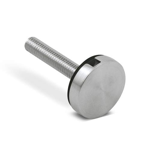 Glass adapter Ø30mm front side AISI 316 satined