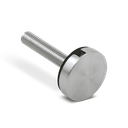 Glass adapter Ø30mm front side AISI 316 satined