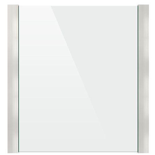 SKYFORCE-Top set incl. glass rubbers for glass 10.76/12.76mm height 700mm, aluminum RAL structure