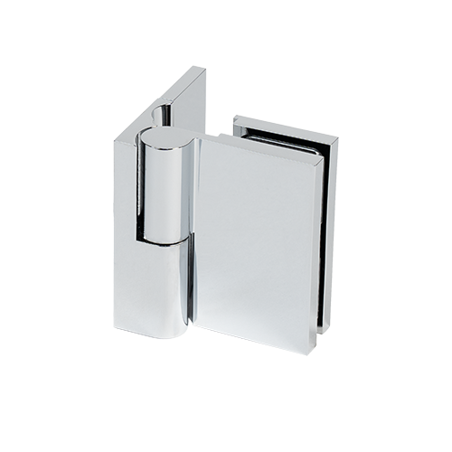 LIFT showerdoor hinge up/down glass-wall 90° left glass 8/10mm, brass chrome plated