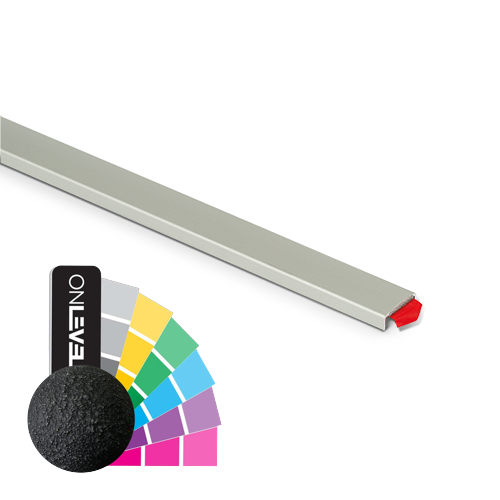 Glass edge protection for glass 24-25.5mm L=4000mm, aluminum RAL structure (incl. glass mounting tape)