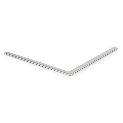 Glass edge protection, corner 90° glass 12-13.5mm, aluminum mill finish including glass mounting tape
