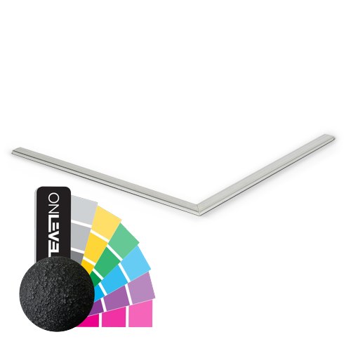 Glass edge protection, corner 90° glass 12-13.5mm, aluminum RAL (matt) including glass mounting tape