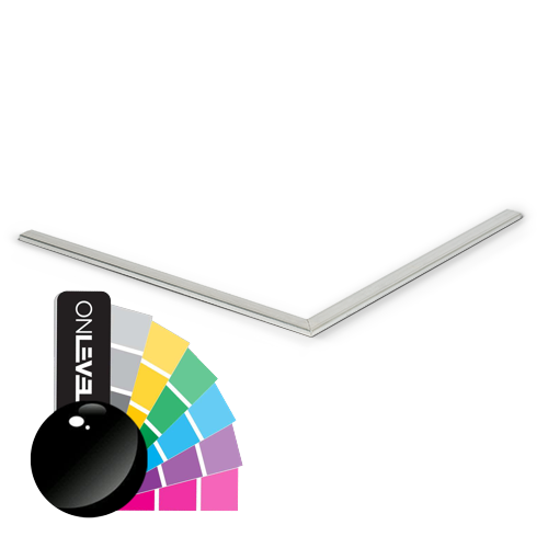 Glass edge protection, corner 90° glass 15-17.5mm, alum. RAL shiny including glass mounting tape