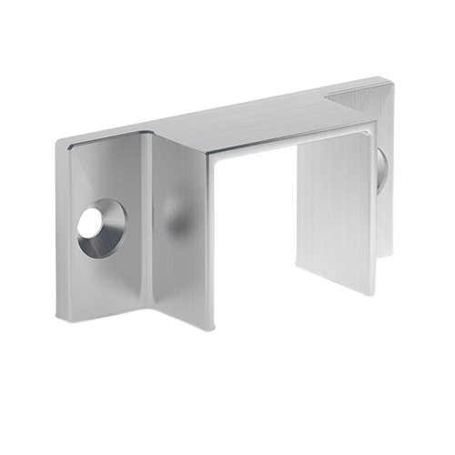 Wall support U-profile 30x28x2mm aluminum natural anodized