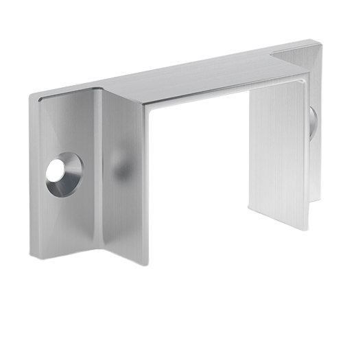 Wall support U-profile 42x34x3mm aluminum natural anodized