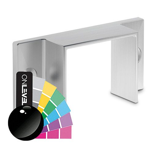 Wall support U-profile 42x34x3mm alum. RAL shiny