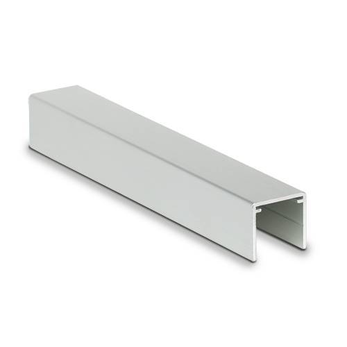 Handrail U-profile 30x28x2mm L=5000mm, alum. natural anodized