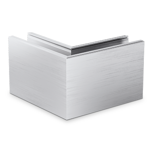 TL-6080 Corner inside/outside aluminum natural anodized