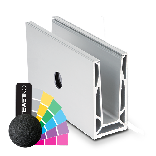 TL-6081 Glass profile  L=5000mm aluminum RAL (struct.)
