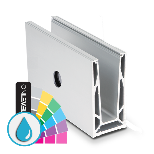 TL-6081 Glass profile  L=5000mm aluminum ARMOR RAL