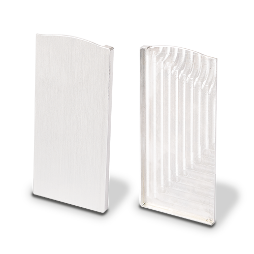 TL-6081 Endcap left with covercap aluminum natural anodized
