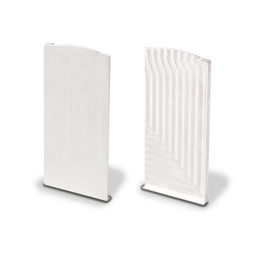 TL-6081 Endcap right with covercap aluminum mill finish