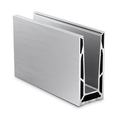TL-6140 Glass profile  L=5000mm aluminum natural anodized