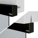 INFINITYSLIDE 69kg set wall/ceiling mounting glass 1-panel including dampers L=2mtr, aluminum black anodized