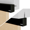INFINITYSLIDE 69kg set wall/ceiling mounting wood 1-panel including dampers L=3mtr, aluminum black anodized