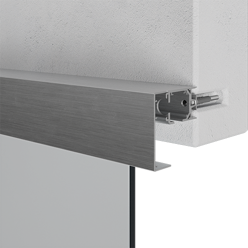 INFINITYSLIDE 69kg wall distance profile set glass/wood L=2mtr, aluminum natural anodized