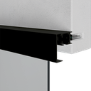 INFINITYSLIDE 69kg wall distance profile set glass/wood L=4mtr, aluminum black anodized