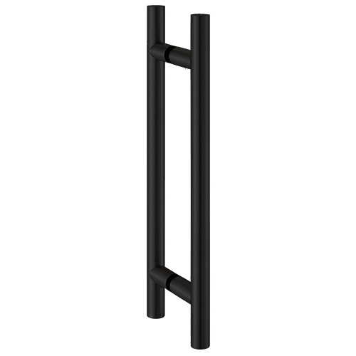 Handle bar set Ø25mm H=500mm, alum. jet black matt (RAL 9005)