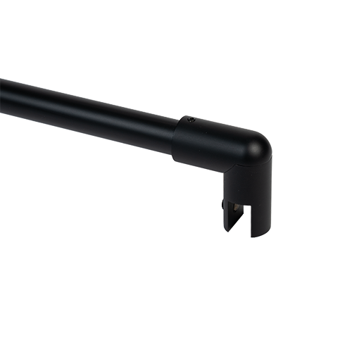 Reinforcement set Ø19mm glass-wall 90° glass 6/8/10mm L(max)=1035mm, brass Stealth Black