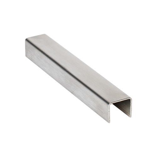 Handrail U-profile 30x25x2mm, L=4000mm AISI 316 satined