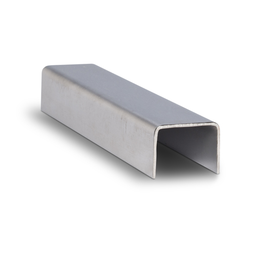 Handrail U-profile 40x30x2mm, L=4000mm AISI 316 satined