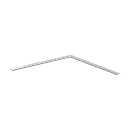 Glass edge protection corner 90° horizontal, glass 12-13.5mm (incl. glass mounting tape), AISI 316 satined
