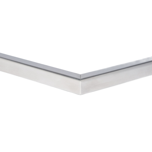 Corner connector 90° u-profile horiz. 30x25x2mm AISI 316 satined