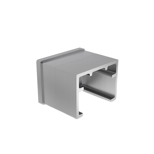 Endcap flat glass handrail 40x30x1mm AISI 304 satined