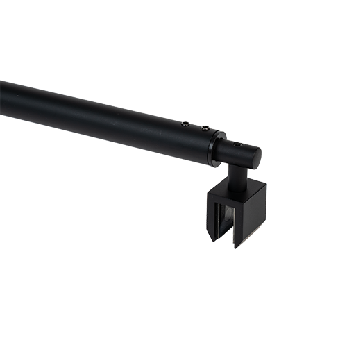 Reinforcement set Ø19mm adjustable 720-1020mm glass-wall 90° glass 6/8/10mm, brass Stealth Black