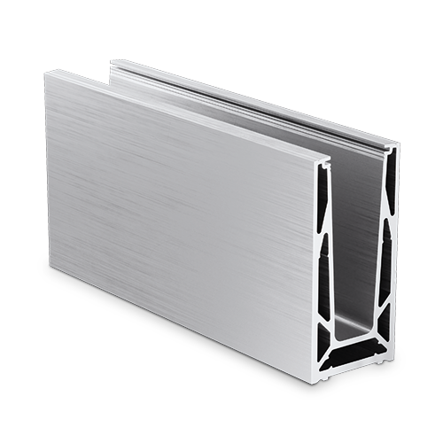 TL-6080 Glass profile  L=2500mm aluminum natural anodized