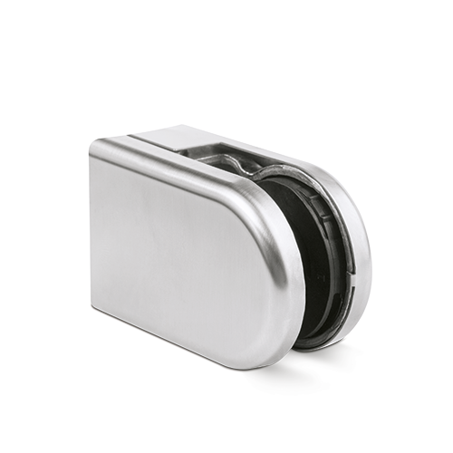 KRONOS D-shape, connection Ø42.4mm glass 8-12.76mm covercaps stainless steel