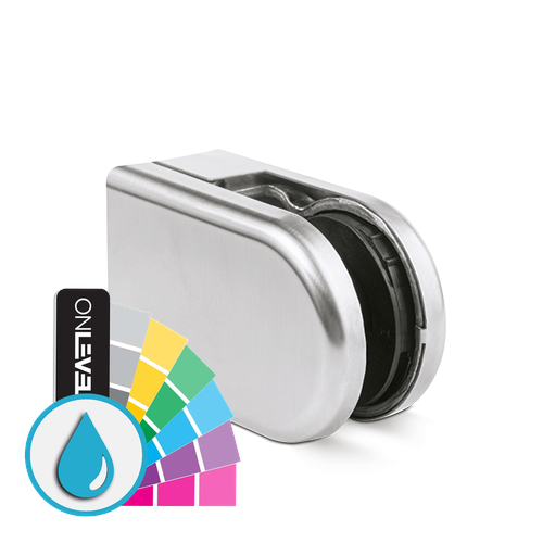 KRONOS D-shape, connection Ø42.4mm glass 8-12.76mm covercaps RAL ARMOR