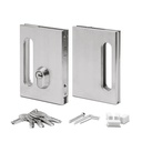 SunView locking system set for glass 10-12mm, AISI 304 satined