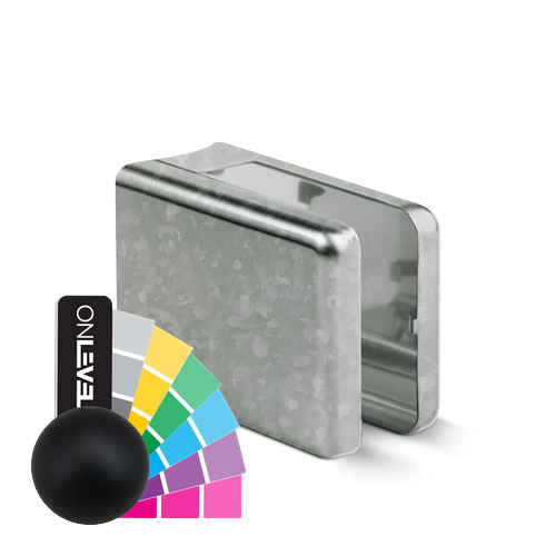 KRONOS square, covercaps connection flat indoor use, steel RAL matt