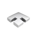 GUARDIAN OF THE UNIVERSE cornerpost endcap open 58x58mm, aluminum mill finish