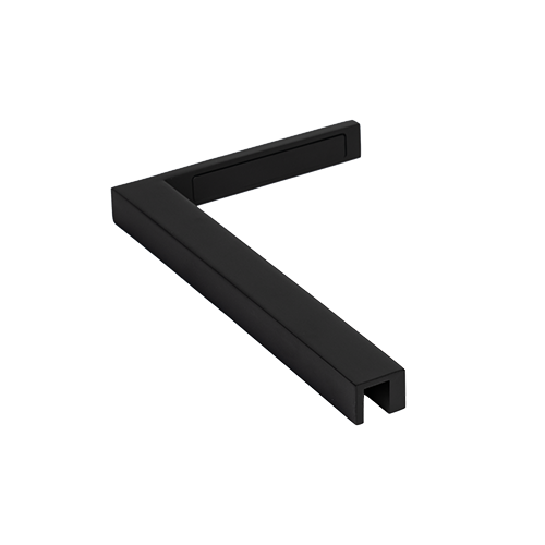 Reinforcement corner glass-wall 90° left, brass Stealth Black