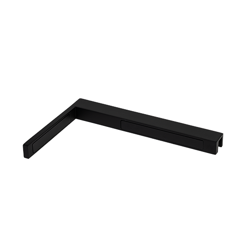 Reinforcement corner glass-wall 90° right, brass Stealth Black