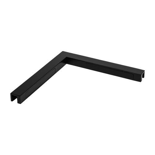 Reinforcement corner glass-glass 90°, brass Stealth Black