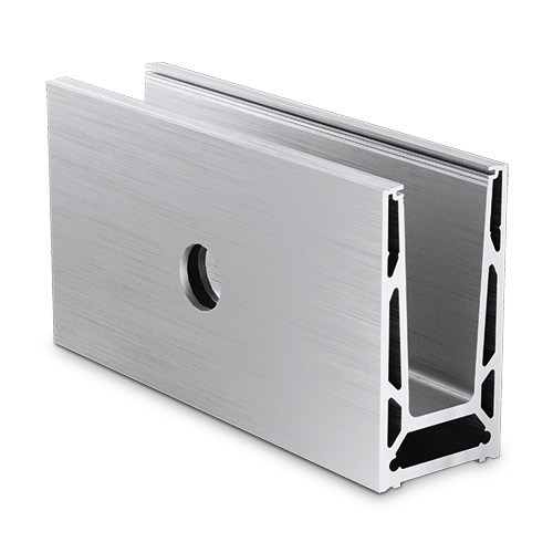 TL-6051 Glass profile L=200mm aluminum natural anodized