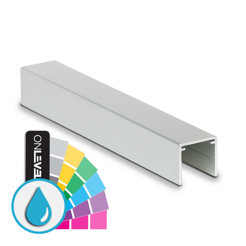 Handrail U-profile 30x28x2mm L=5000mm, aluminum ARMOR RAL