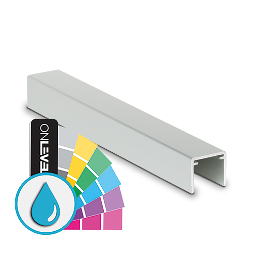 Handrail U-profile 42x34x3mm L=5000mm, aluminum ARMOR RAL
