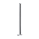 GUARDIAN OF THE UNIVERSE endpost top closed 58x58mm H=1100mm glass 10.76mm, alum. natural anodized