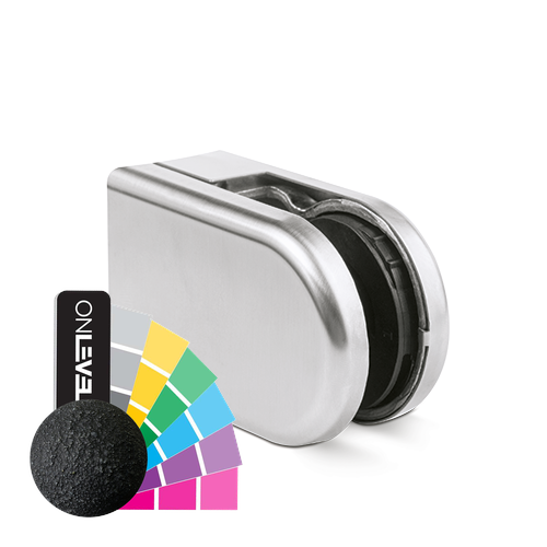 KRONOS D-shape, connection Ø42.4mm glass 8-12.76mm covercaps RAL structure