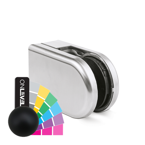 KRONOS D-shape, connection Ø42.4mm glass 8-12.76mm covercaps RAL matt